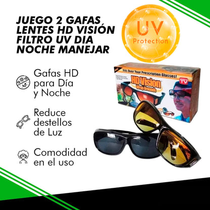 COMBO GAFAS 2X1 VISION DE PROTECCION | PROTEGE EN LA NOCHE Y EN LA MAÑANA